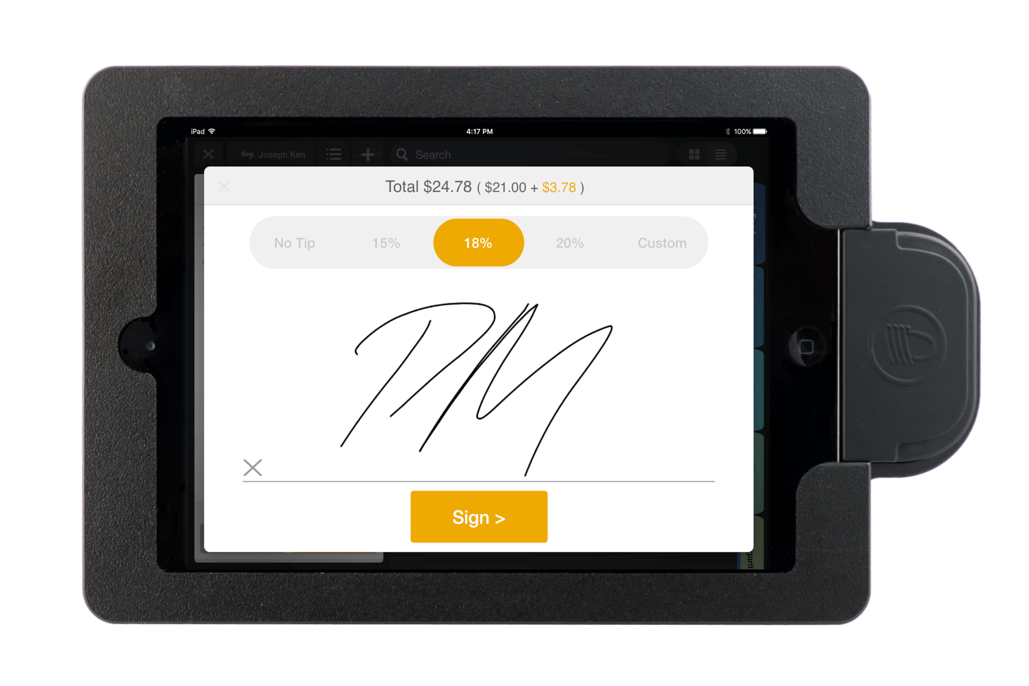 Signature on Screen