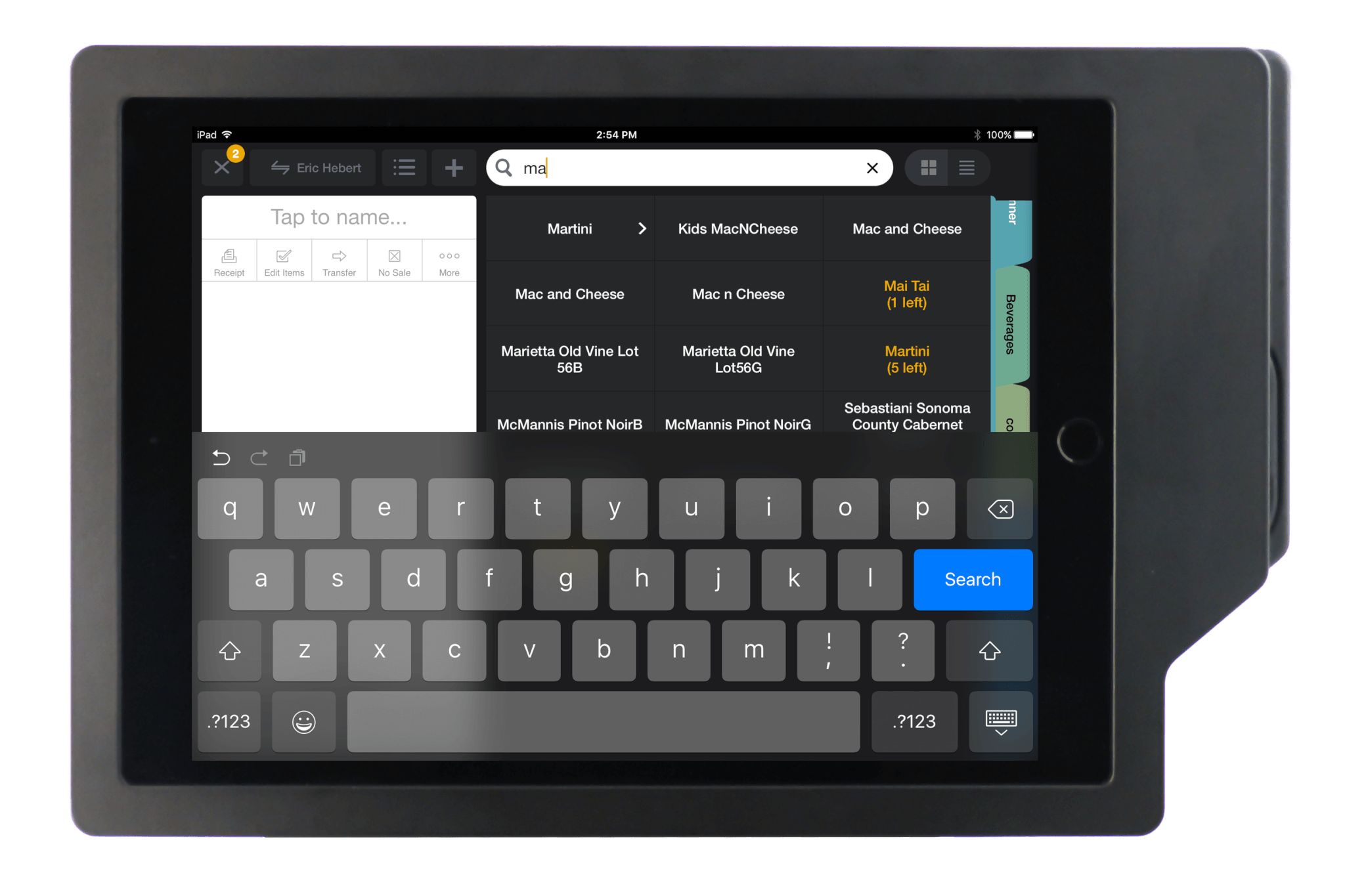 Menu Search